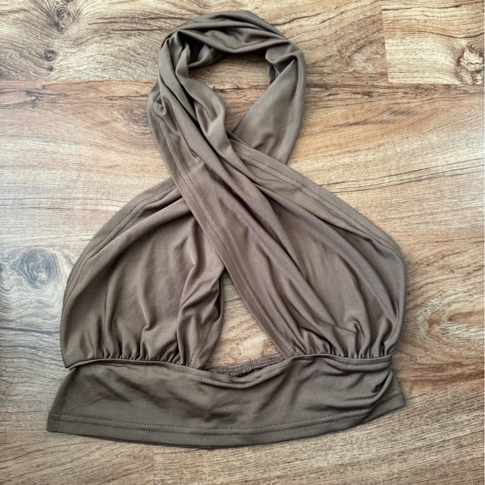 Brown Halter Top